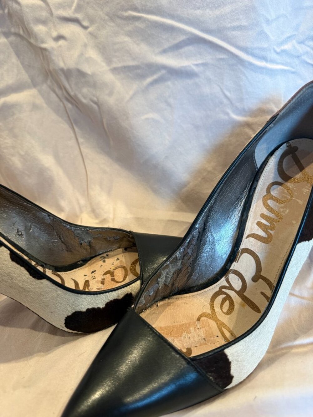 Sam Edelman Deseree Black, White & Brown Stiletto Pumps - 7.5 - Picture 2 of 4